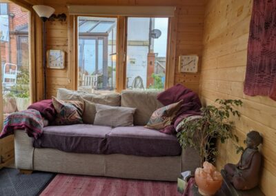 Therapy Cabin interior - sofa end
